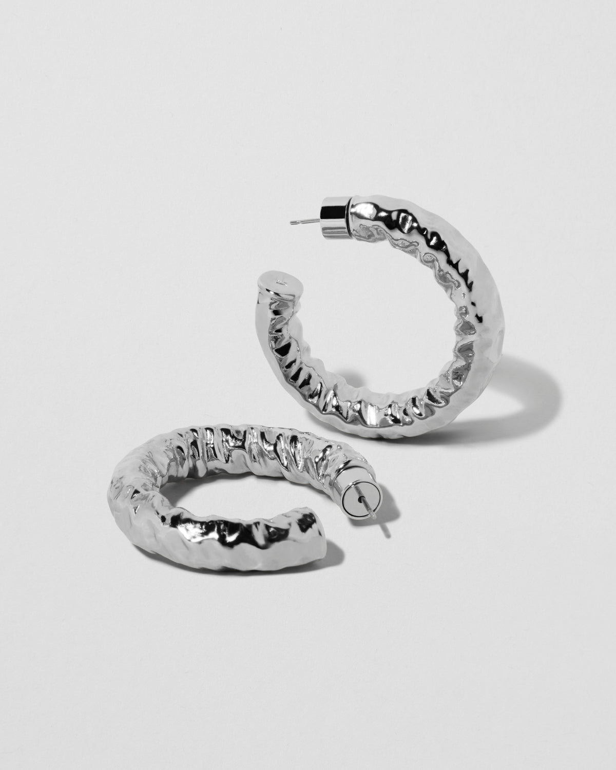 1" Maeve Mini Hoops earring - alternate angle | small gold hoop earrings
