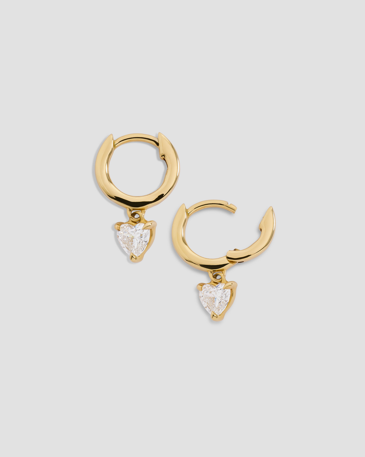 Heart Lab Diamond Huggie
