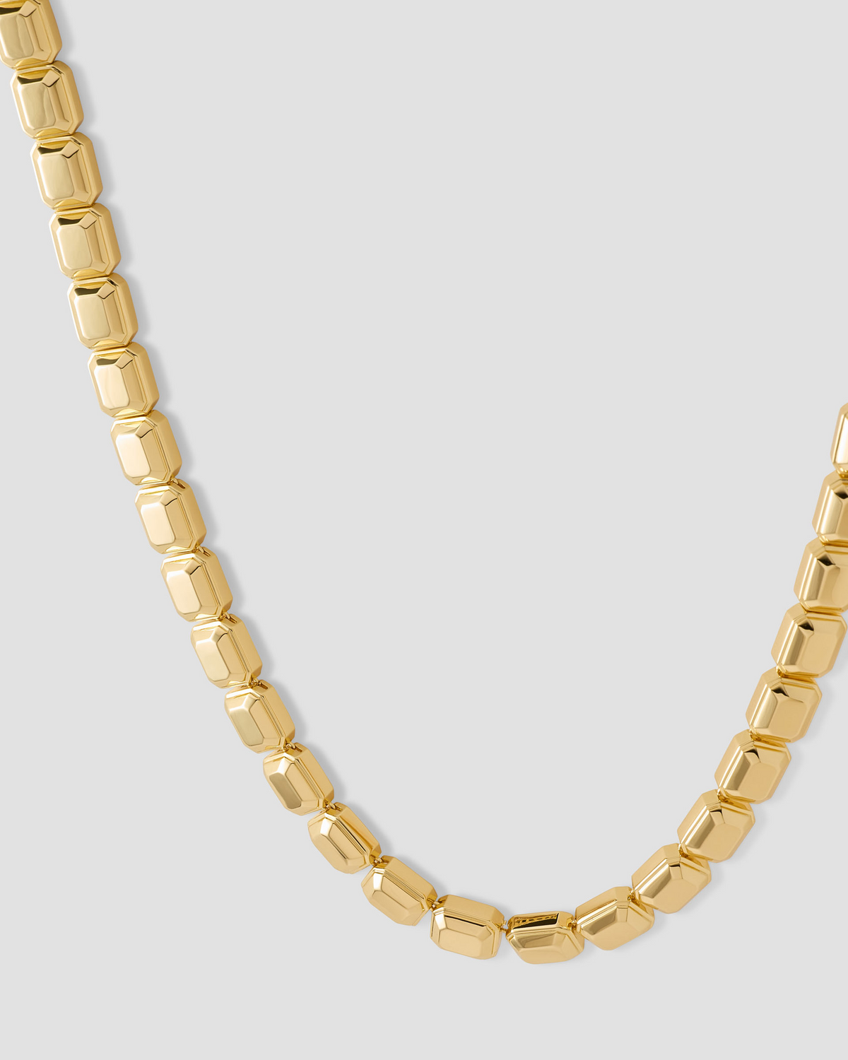 Medium Metal Emerald Necklace
