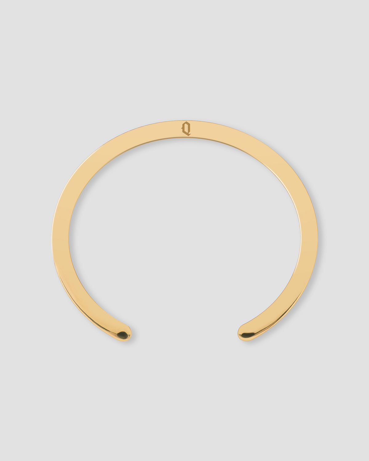 Personalized Essential Diamond Cuff bracelet - side view | female gold bracelet