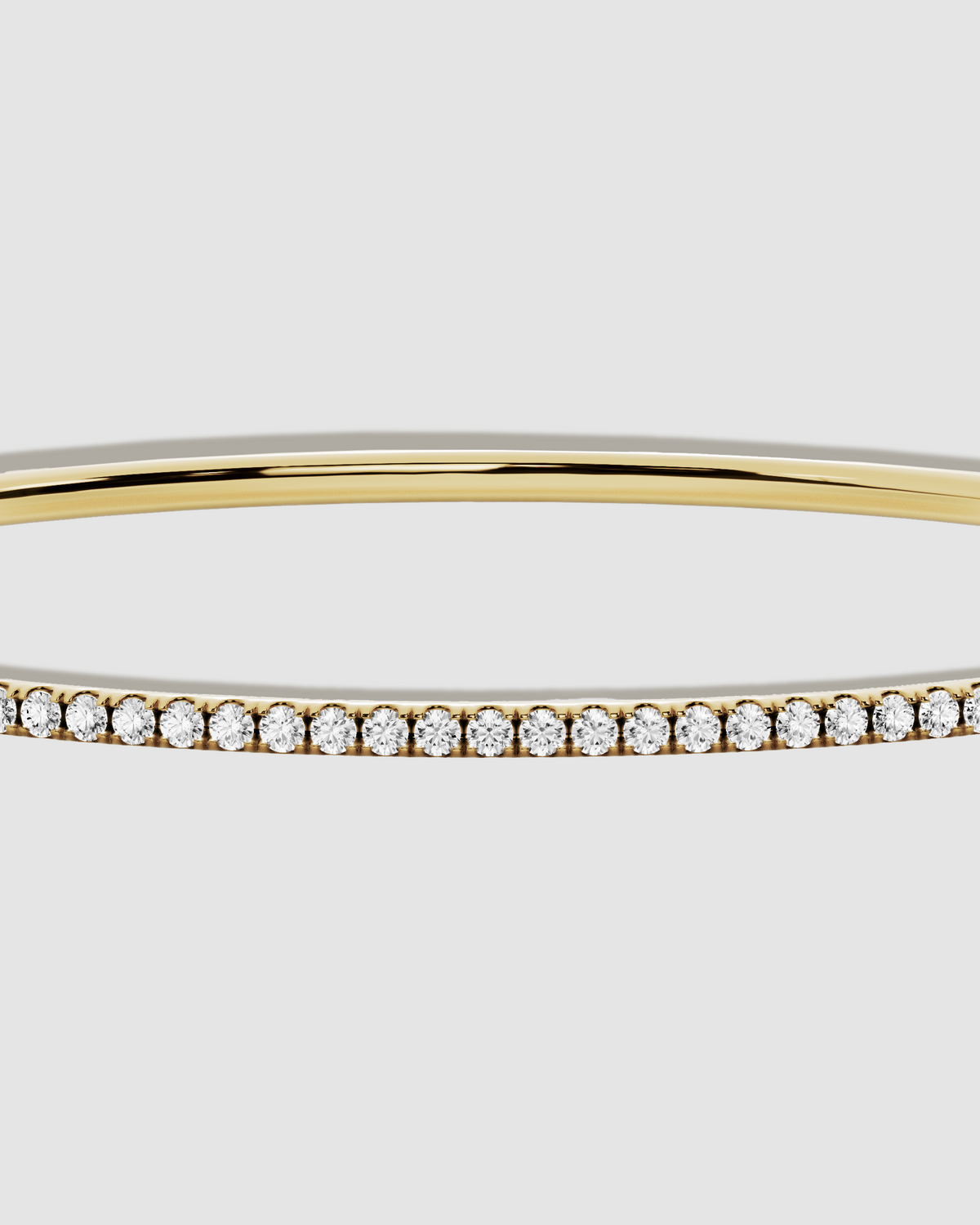 JF Lab - Round Cut Bangle bracelet - styled on model | real gold bracelet for women