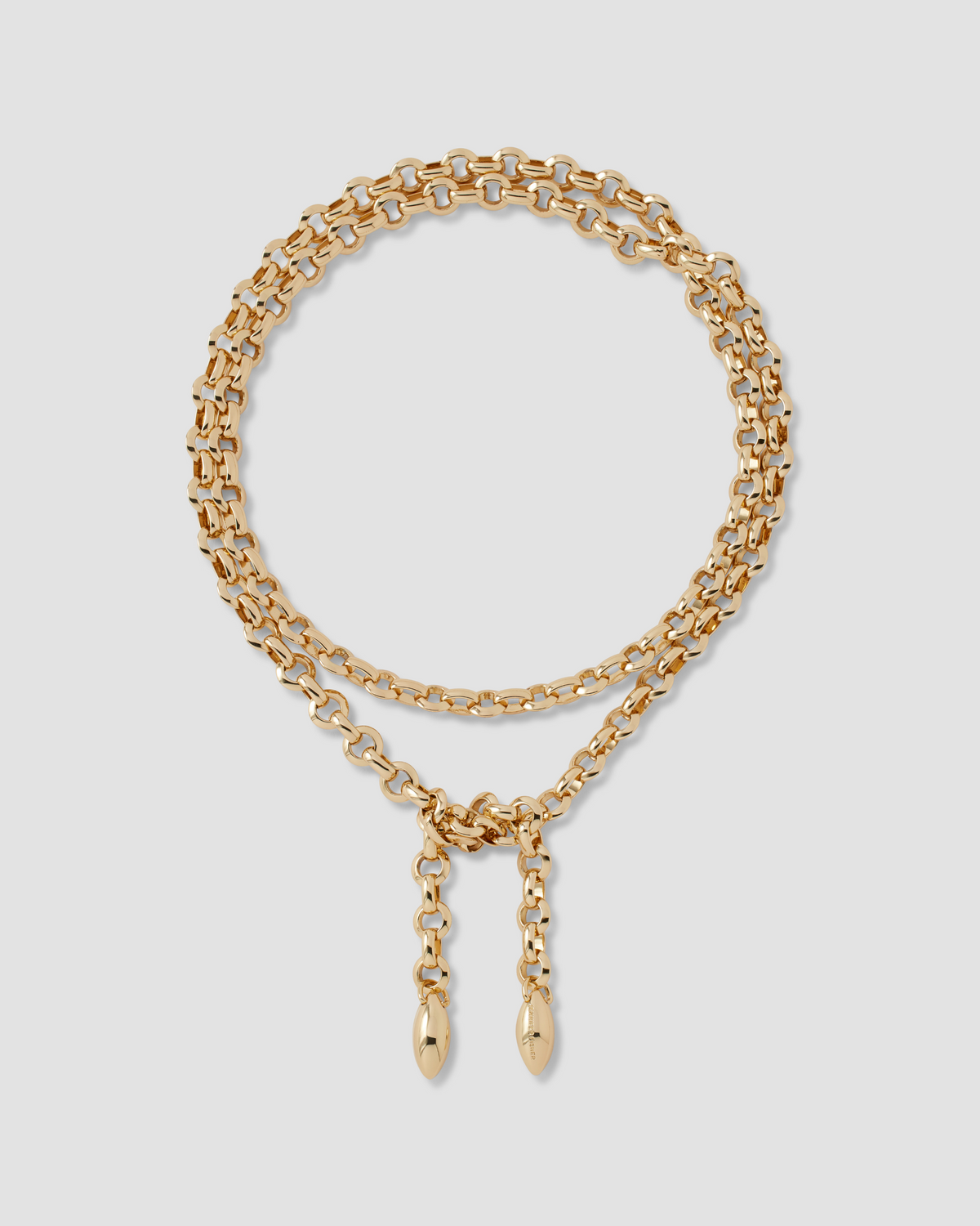 KDH 40" Wrap Necklace gold necklace - styled on model | fine necklaces