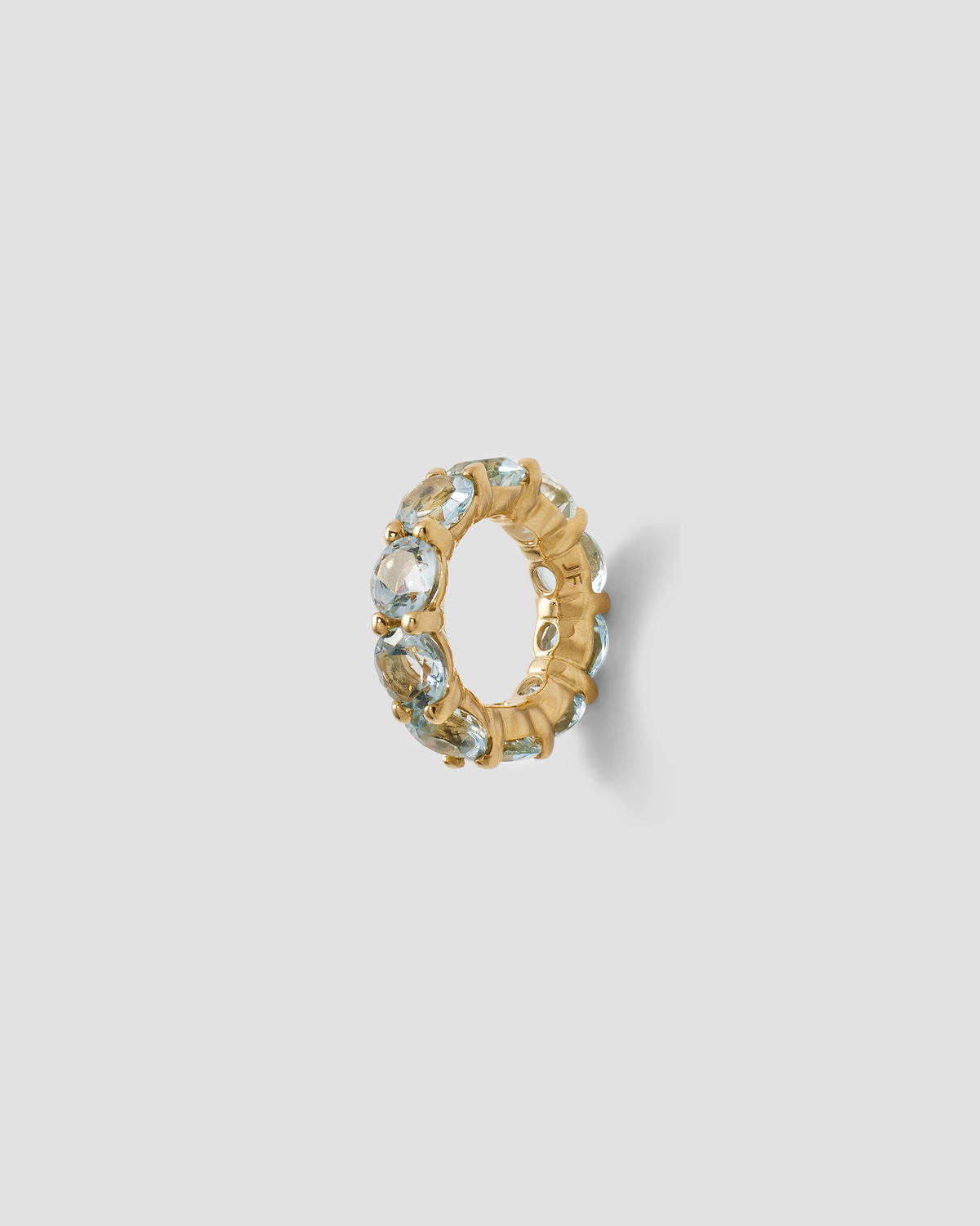 Eternity Bead charm - styled on model | gold charm necklace