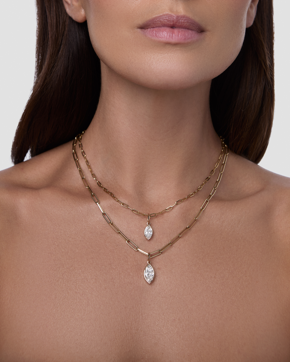 Marquise Lab Diamond Charm