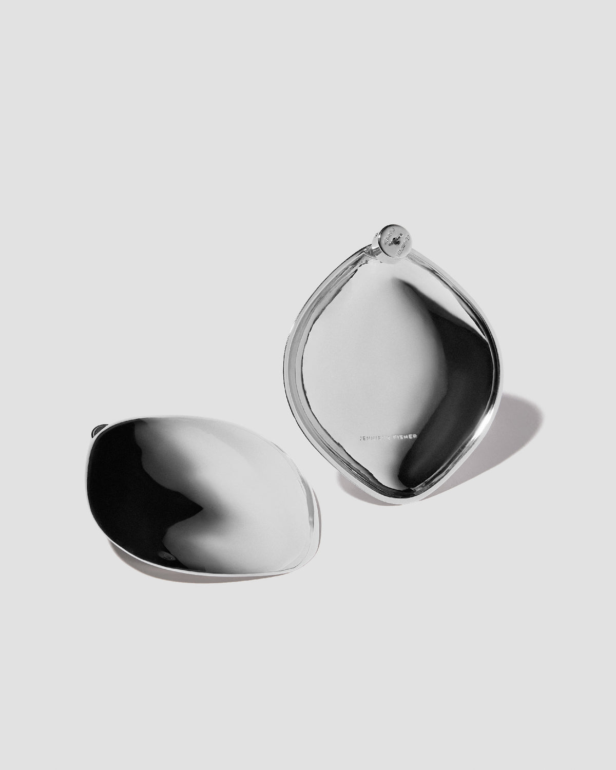Puffy Cushion Earrings - alternate angle | 18k gold earrings