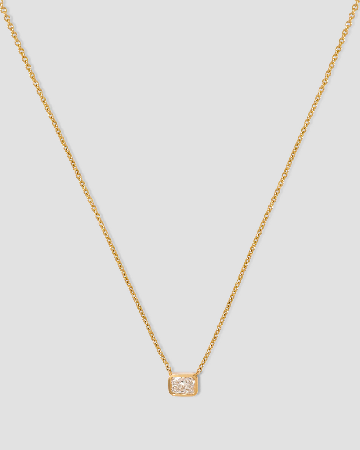 Radiant Cut Lab Diamond Pendant