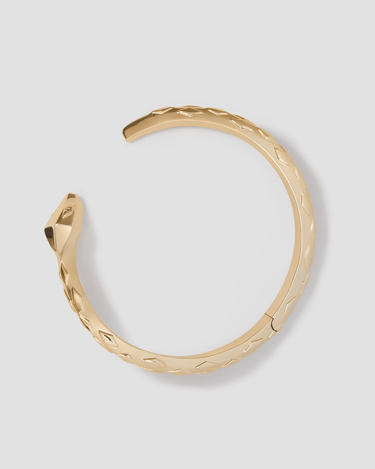 Snake Choker gold necklace - styled on model | fine necklaces
