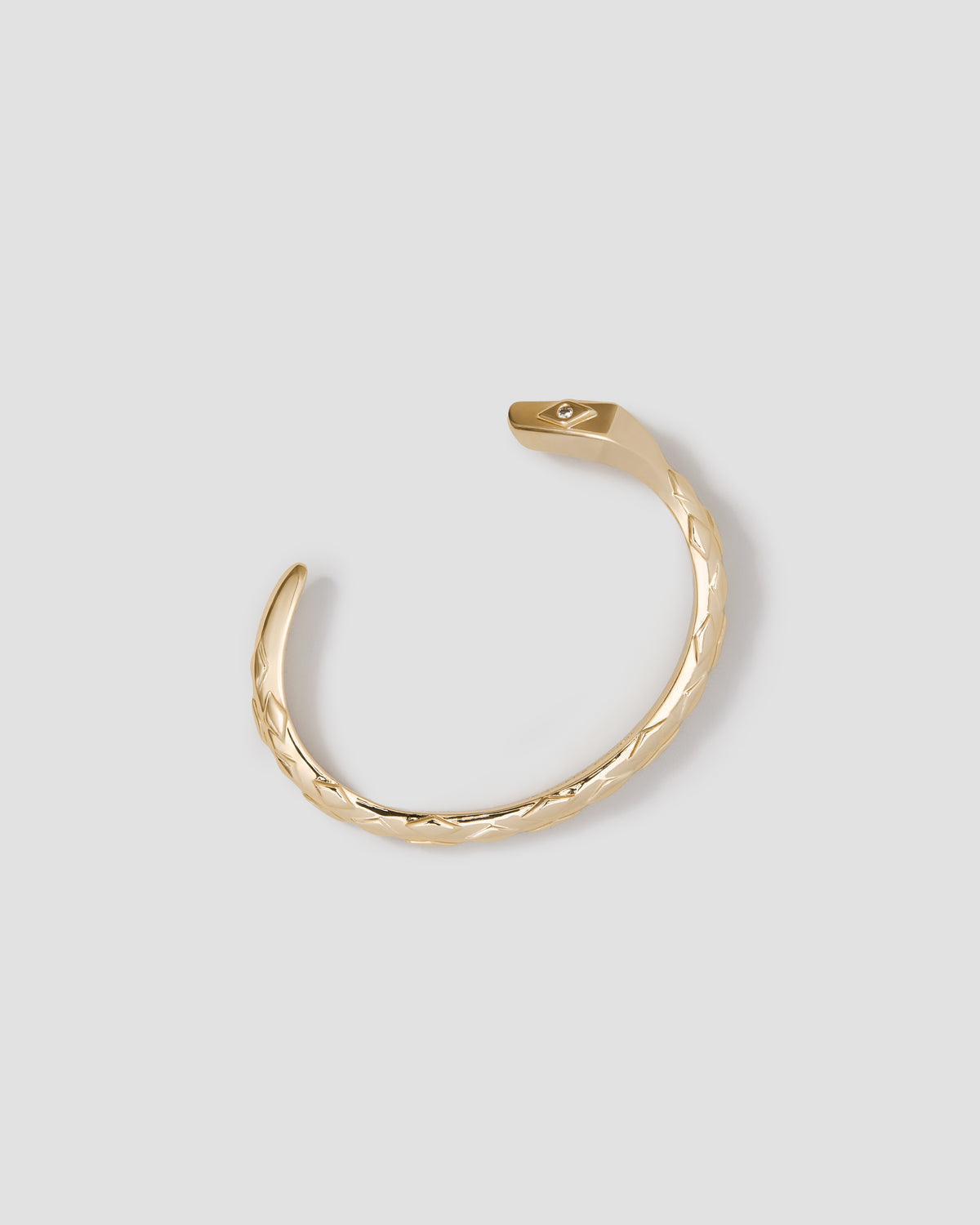Snake Cuff bracelet - styled on model | female gold bracelet
