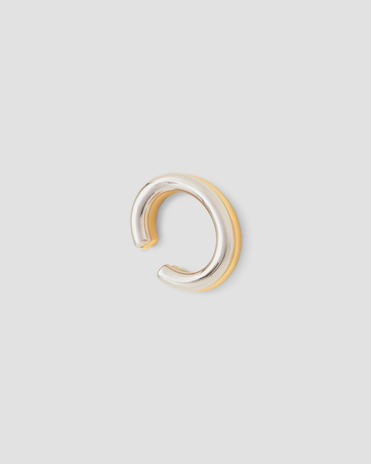 Two Tone Thread Ear Cuff earring - styled on model | gold threader earrings