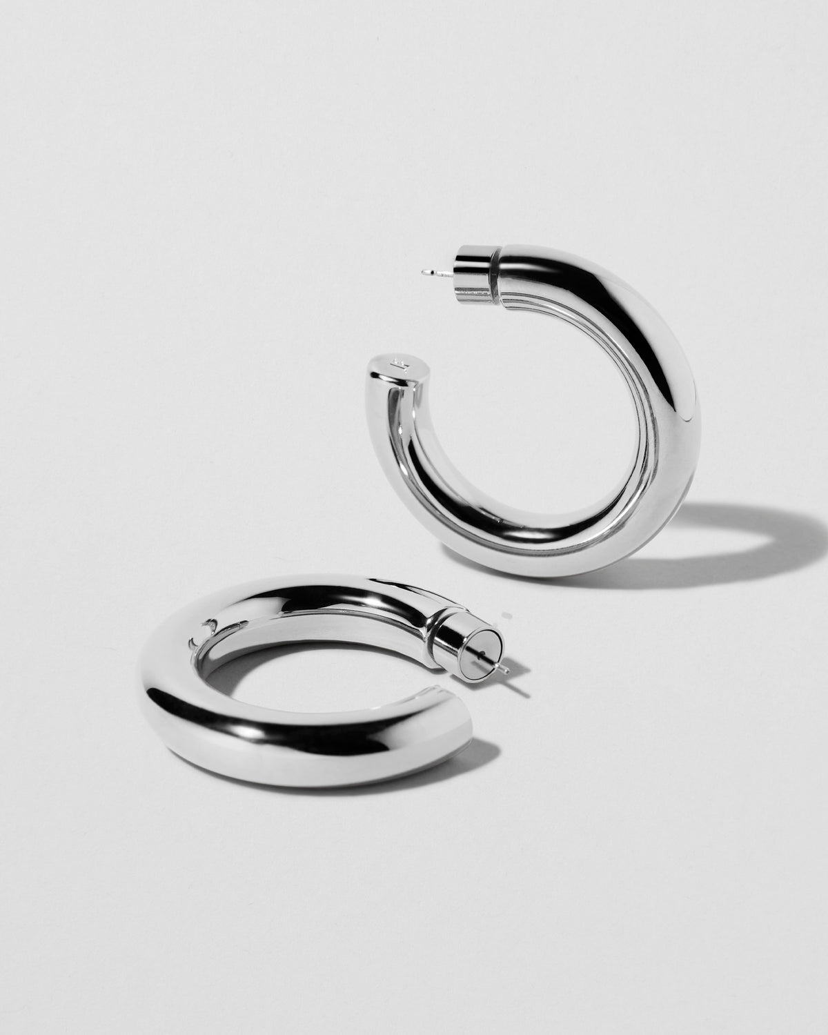 1" Jamma Mini Hoops earring - alternate angle | small gold hoop earrings