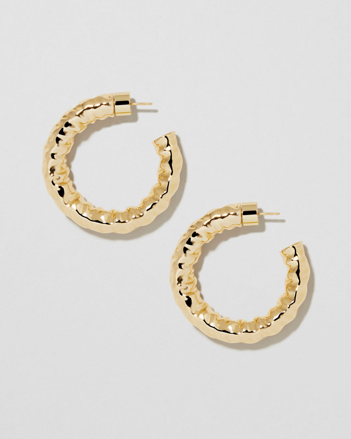 1" Maeve Mini Hoops earring - front view | small gold hoop earrings
