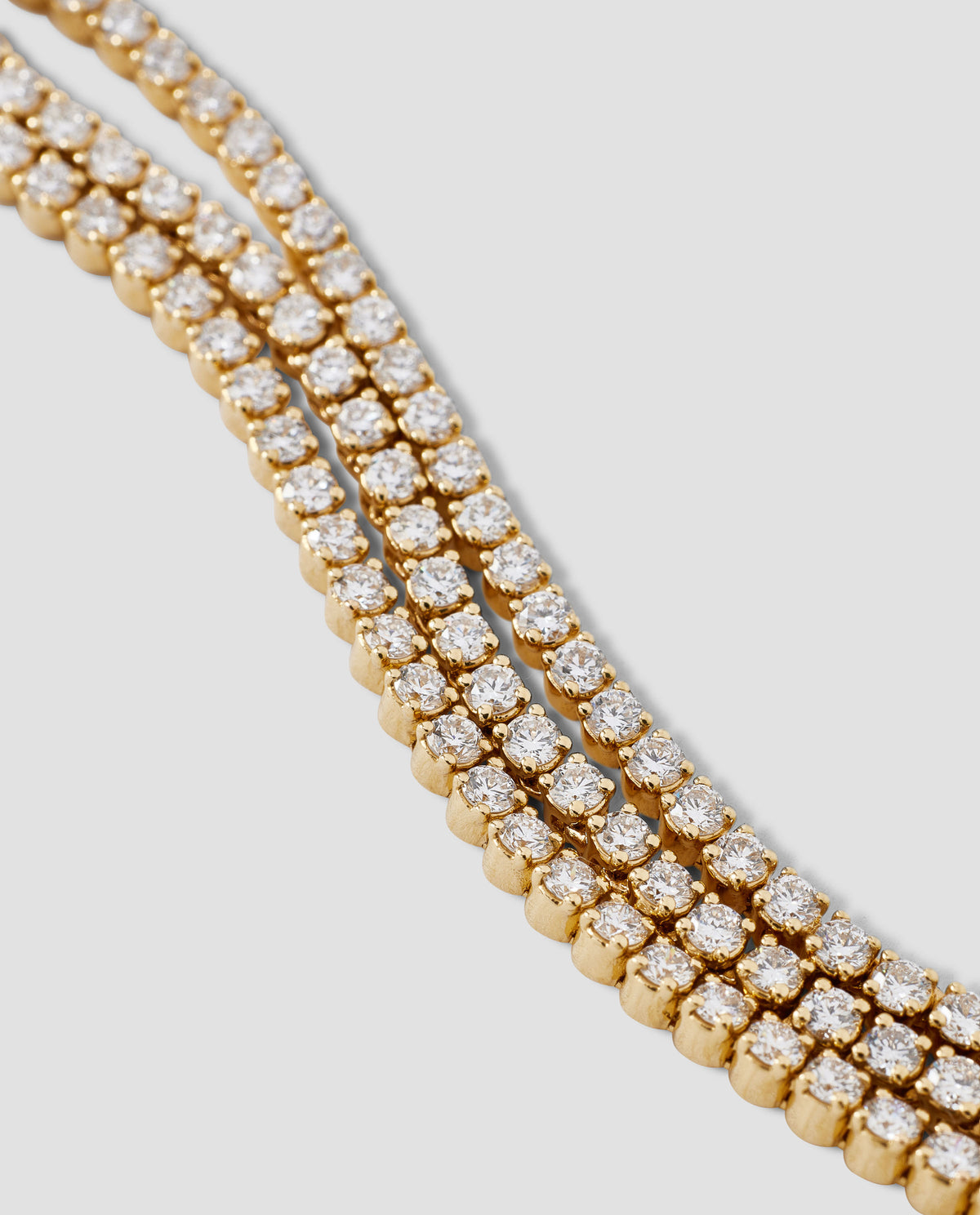 Lab Diamond Round Cut Tennis Bracelet bracelet - alternate angle | real gold bracelet for women