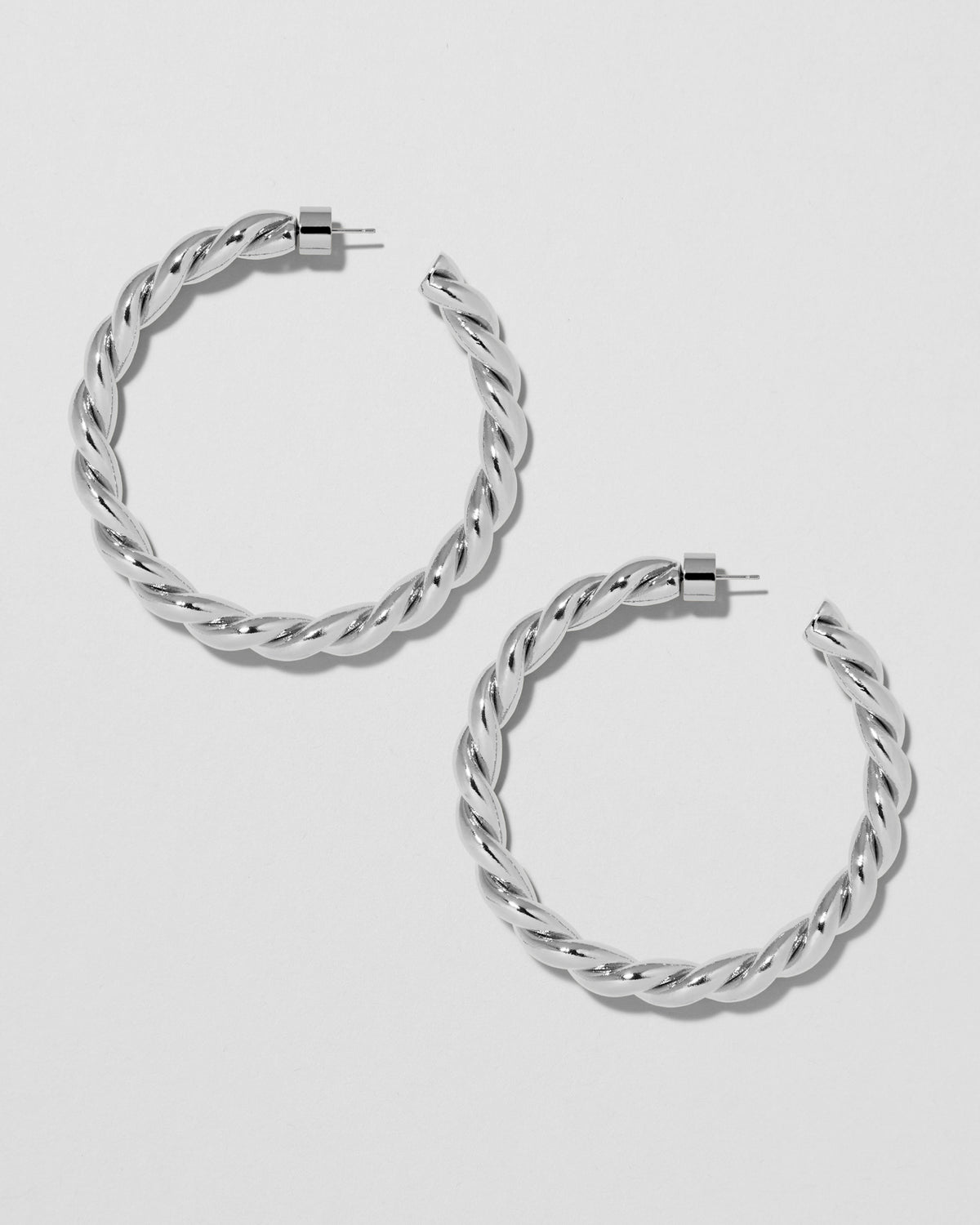 Jennifer Fisher - 2'' Twisted Lilly Hoop - Silver