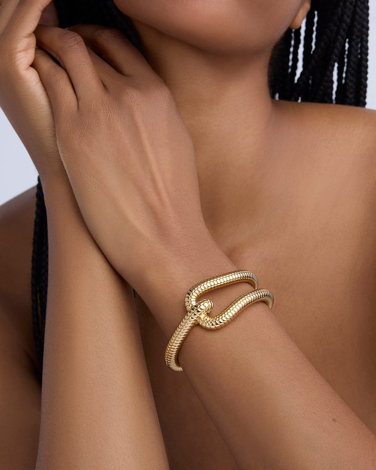 Madison Avenue Cuff bracelet - alternate angle | womens gold bracelets
