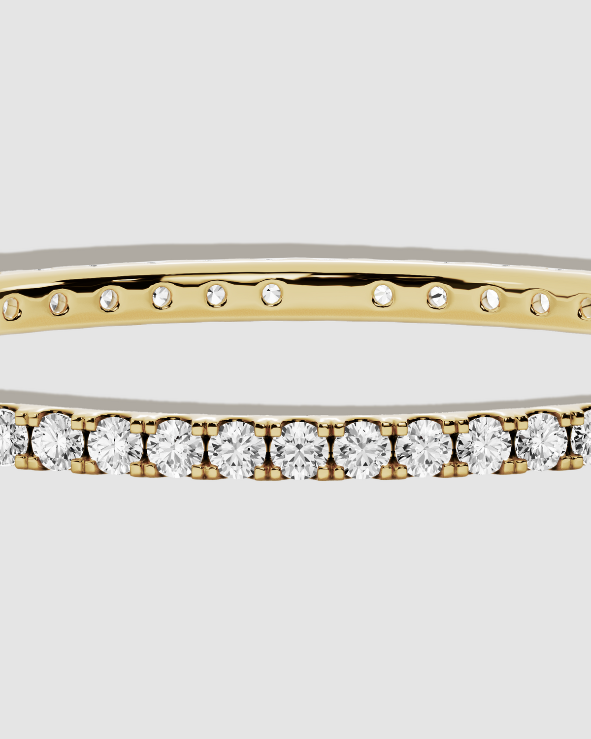 JF Lab - Round Cut Bangle bracelet - worn look | real gold bracelet for women