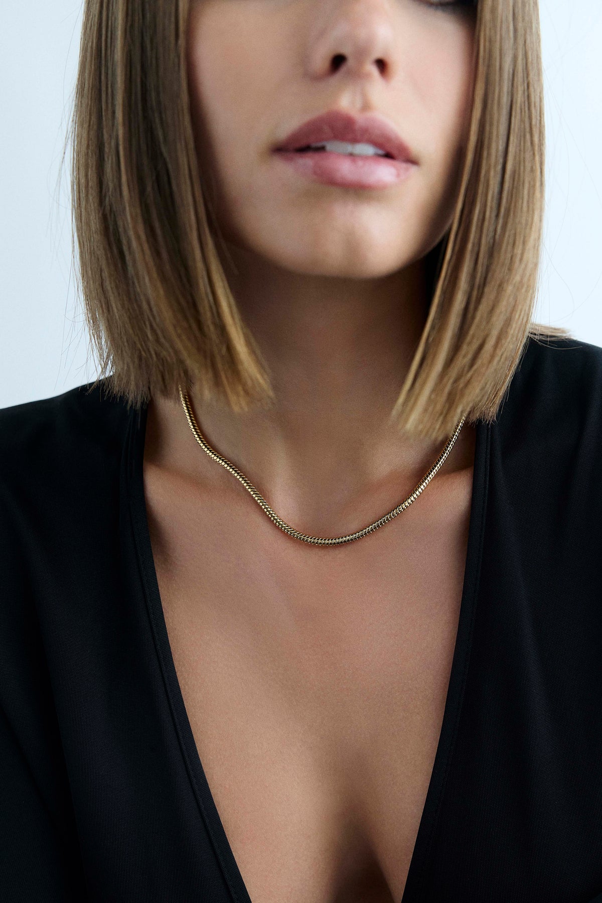 Madison Avenue Necklace - styled on model | 14k gold necklaces