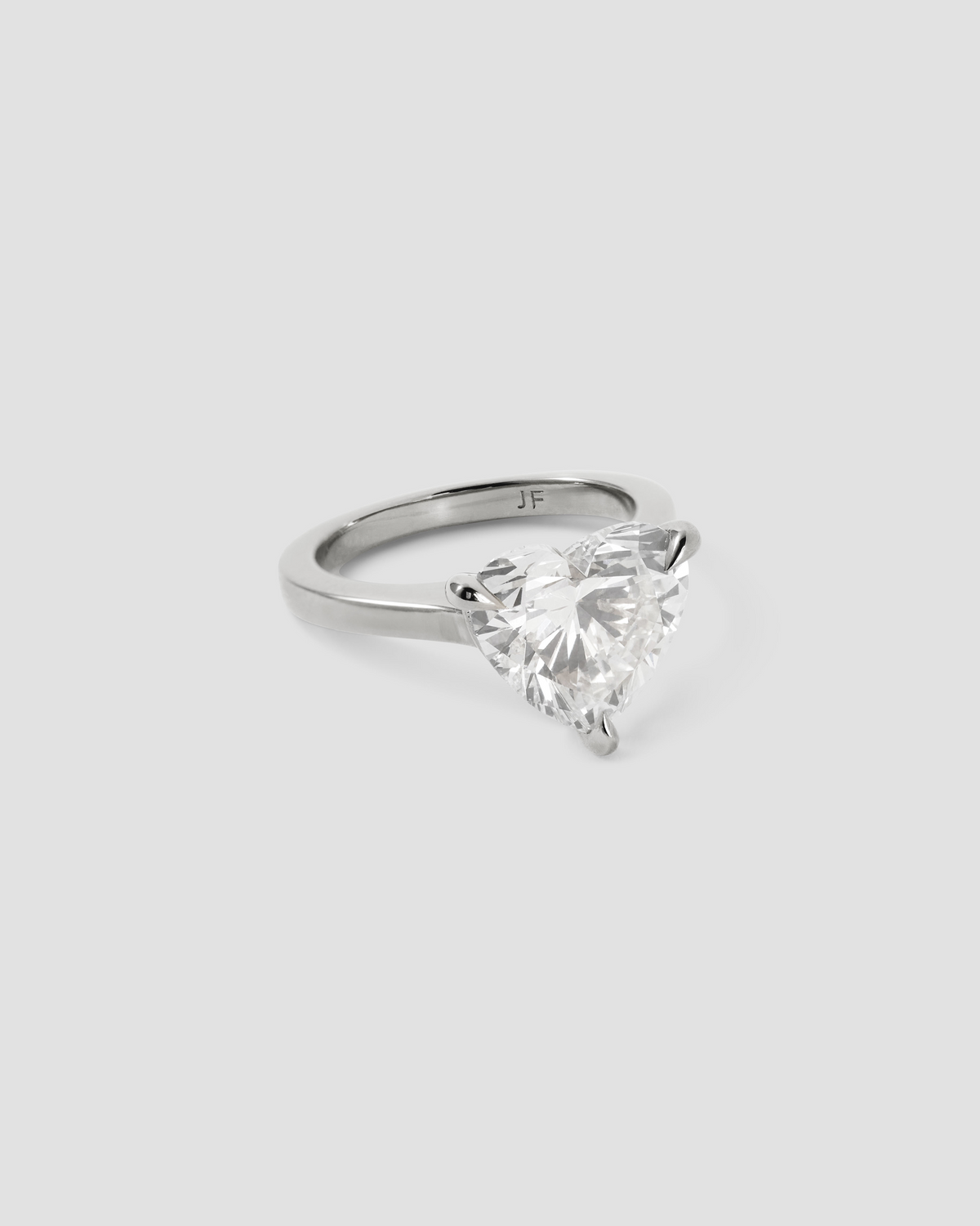 Floating Lab Diamond Heart Ring gold ring - alternate angle | lab grown diamond jewelry