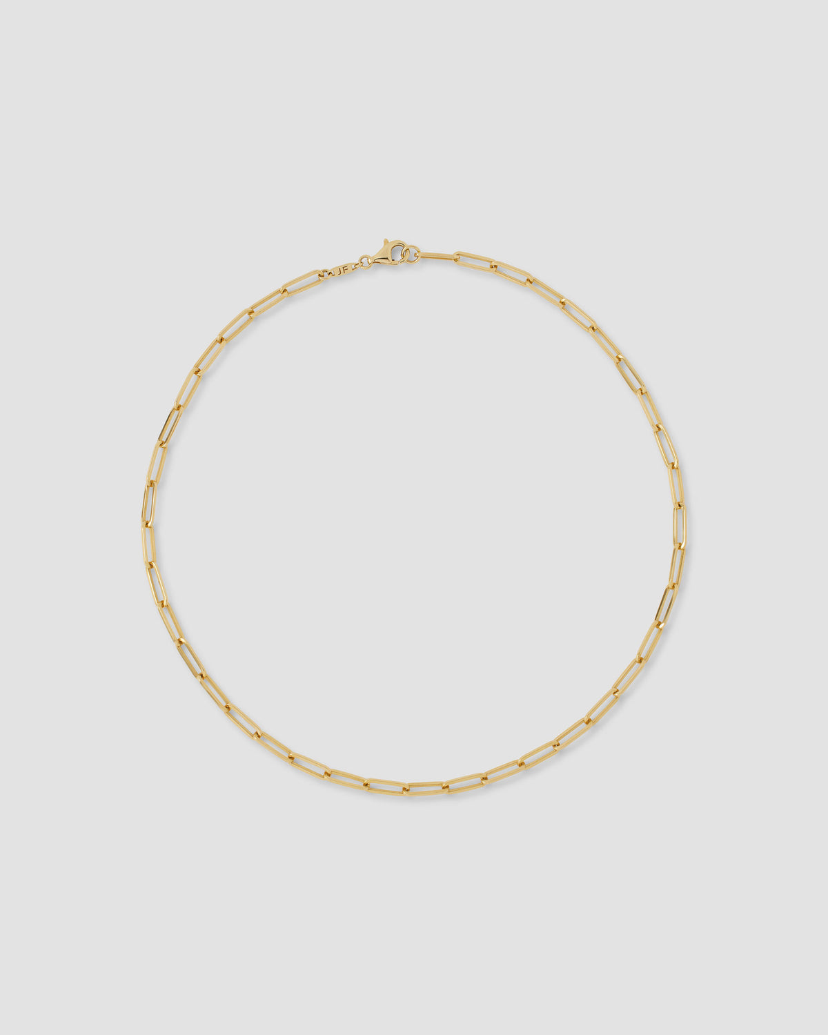 Long Link Chain in 18K Yellow Gold necklace - styled on model | 18k gold chain