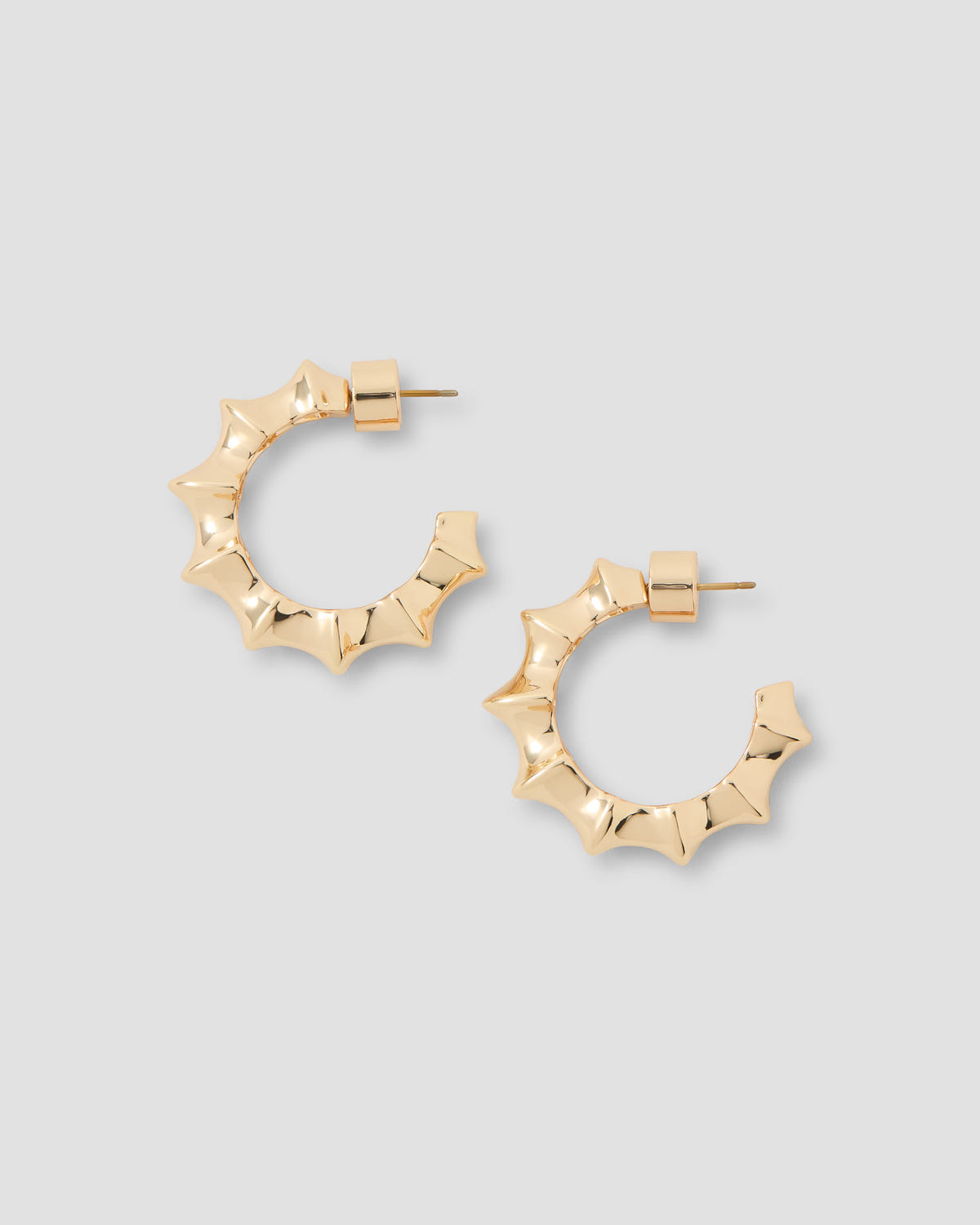 Murphy Micro Huggies earring - front view | gold hoop earrings for women