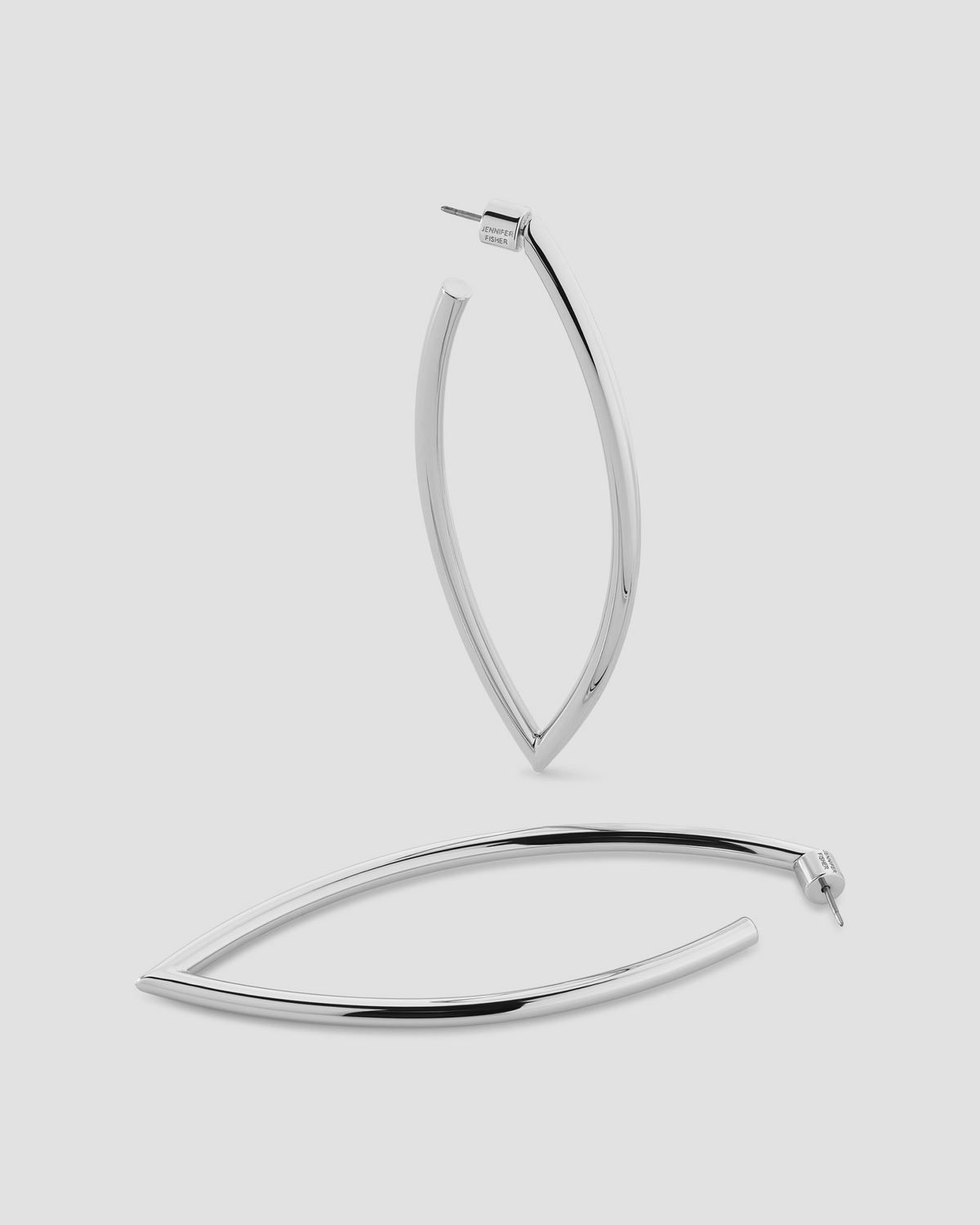 Large Marquise Hoops gold earring - worn look | large hoop earrings