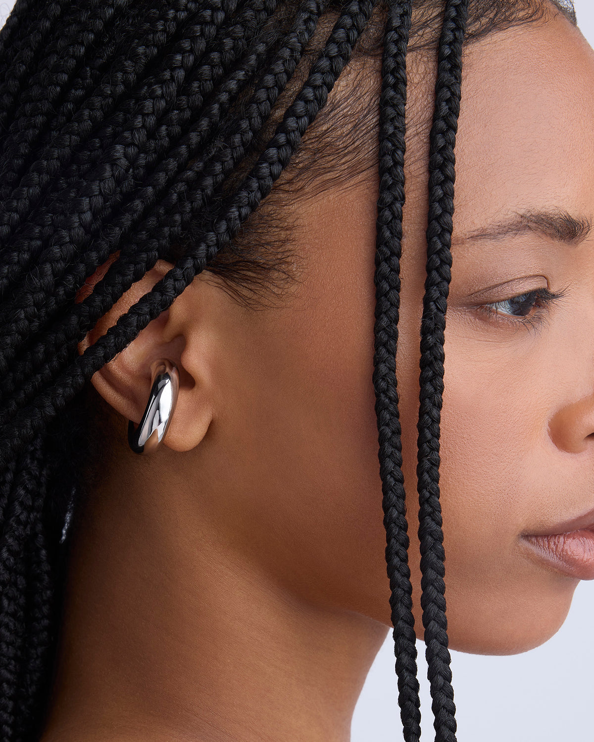 Jamma Ear Cuff earring - styled on model | 18k gold earrings