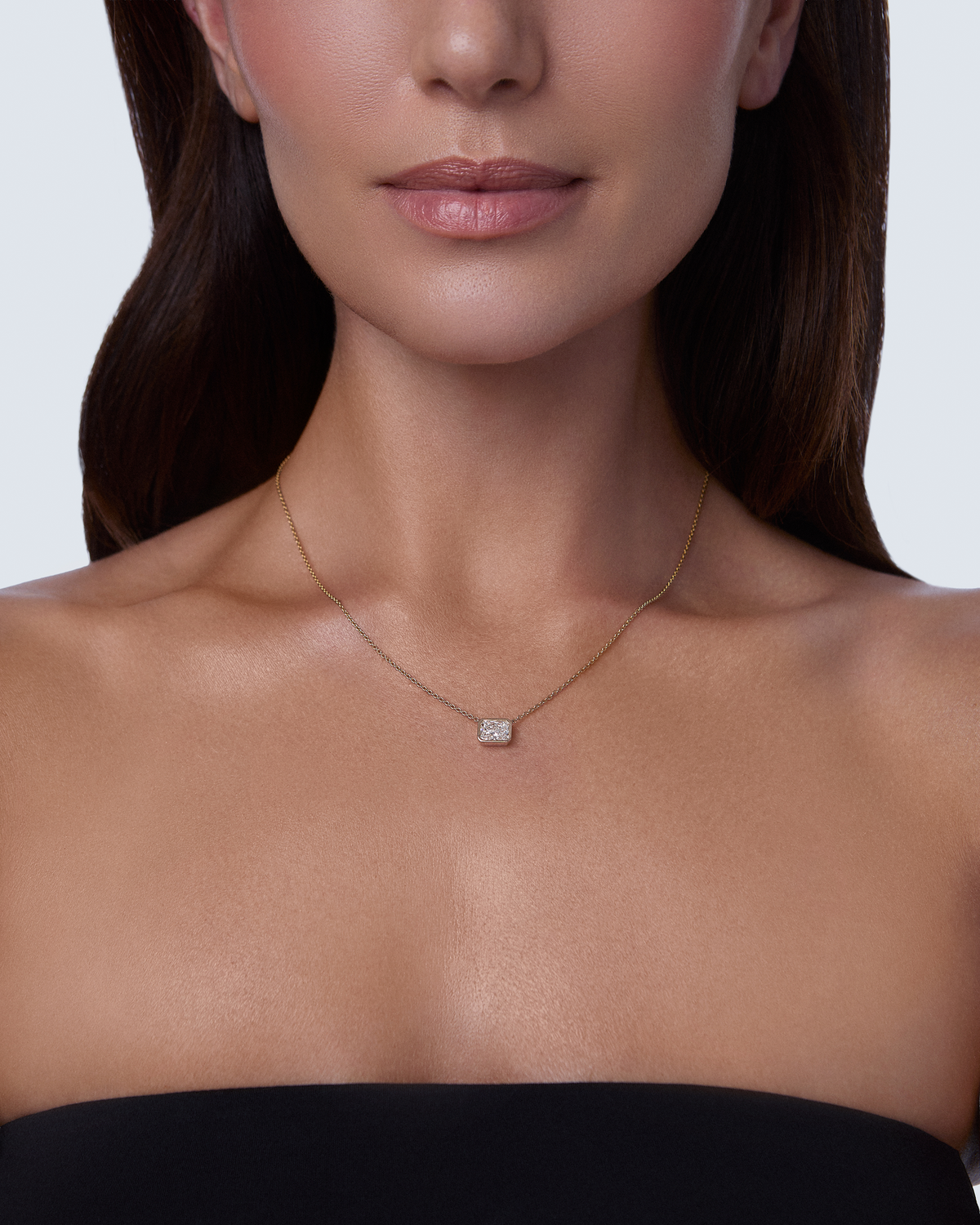 Radiant Cut Lab Diamond Pendant