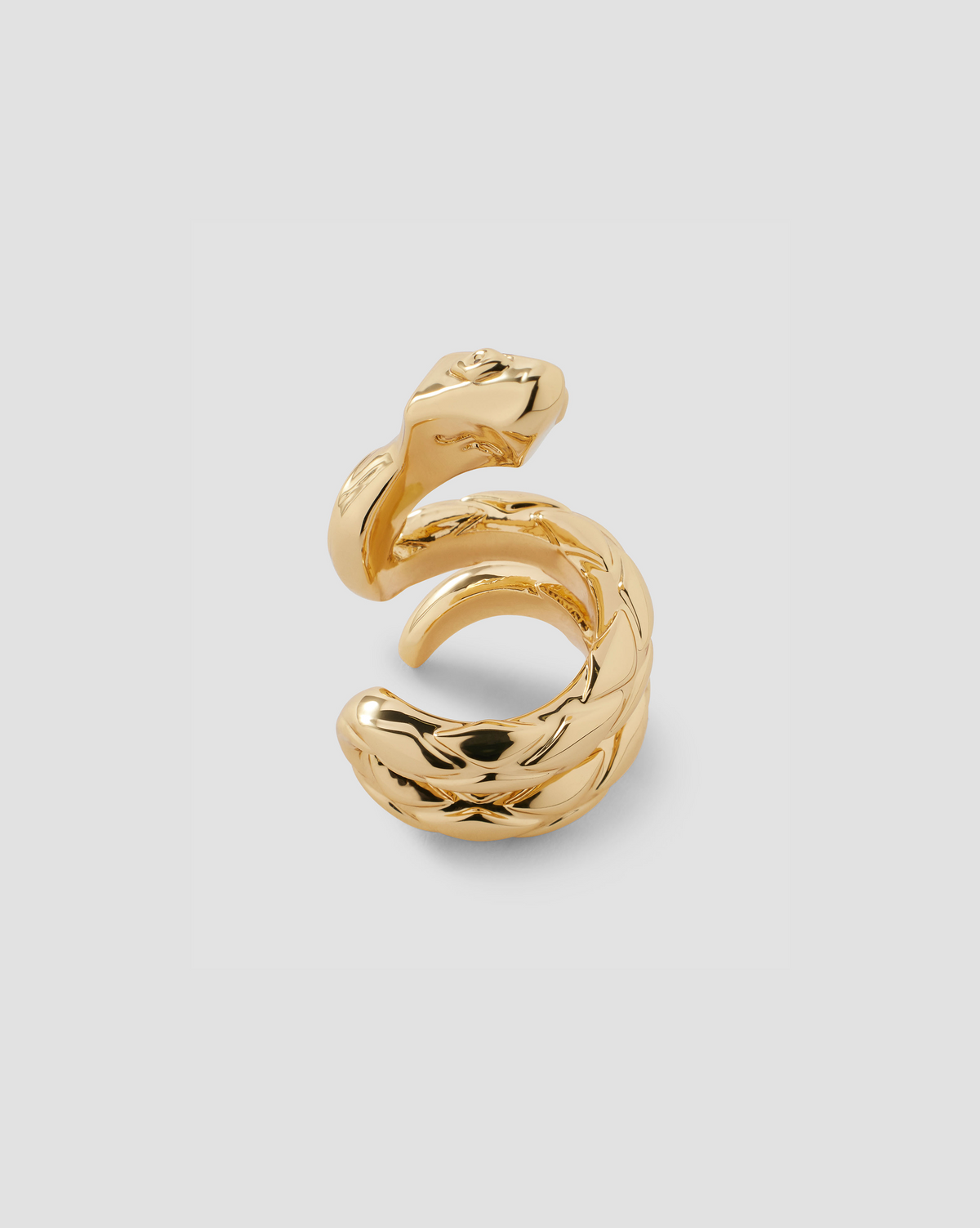 Snake Ear Cuff earring - alternate angle | 18k gold earrings